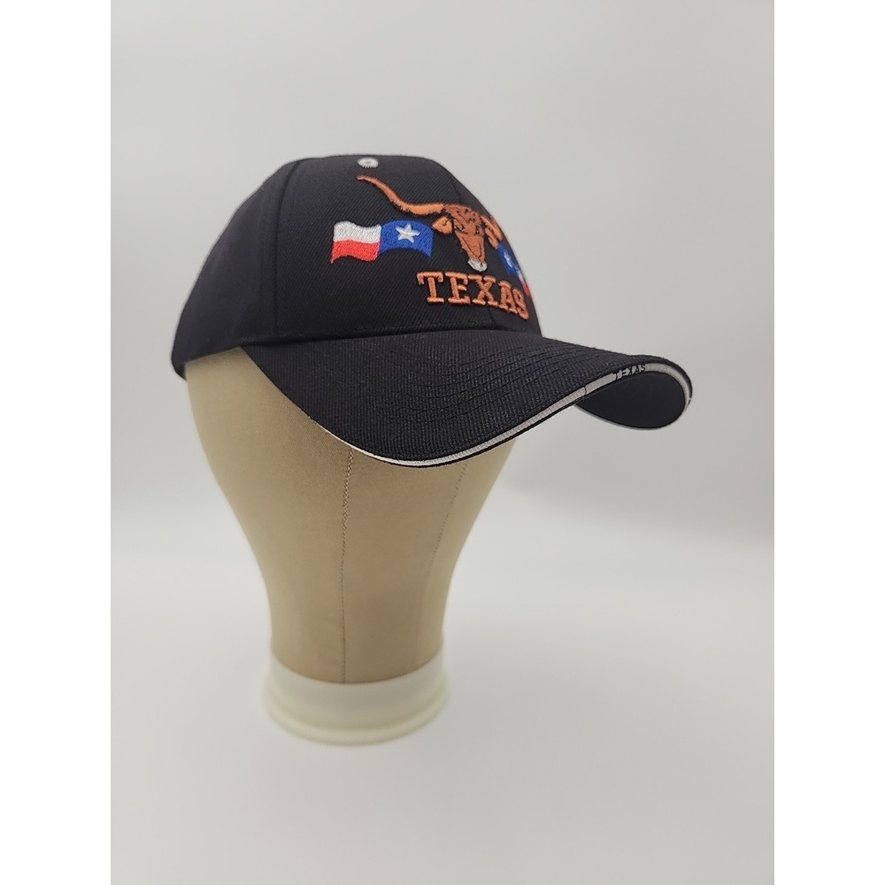Brand New Black Texas Baseball Cap – Embroidered Logo, Adjustable Fit - Picture 2 of 12